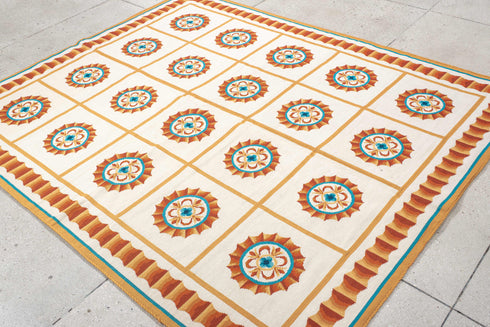 Antique Needlepoint Area Rug (6' x 7')